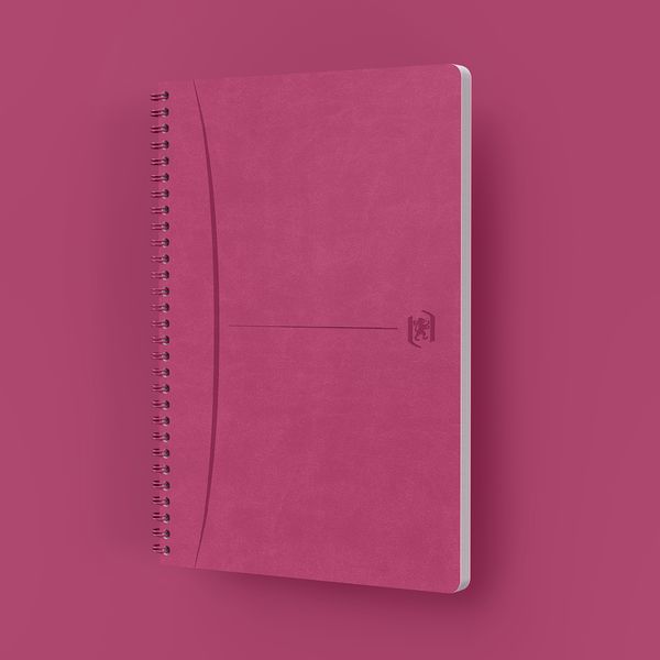 Produktbild: Oxford Spiralbuch Signature A5, 5mm kariert, mit flexiblem Cover, 80 Blatt, Optik Paper&reg;, SCRIBZEE&reg; kompatibel, fuchsia