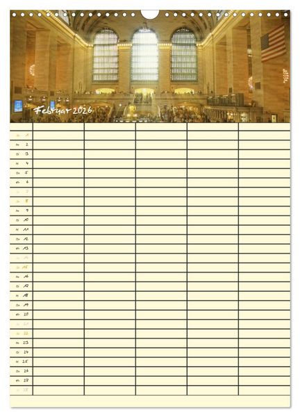 Produktbild: New York Familienplaner (Wandkalender 2026 DIN A3 hoch), CALVENDO Monatskalender