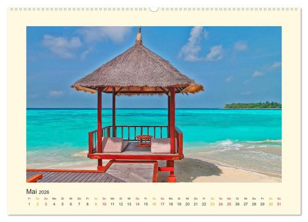 Produktbild: Malediven - mein Traum (hochwertiger Premium Wandkalender 2026 DIN A2 quer), Kunstdruck in Hochglanz