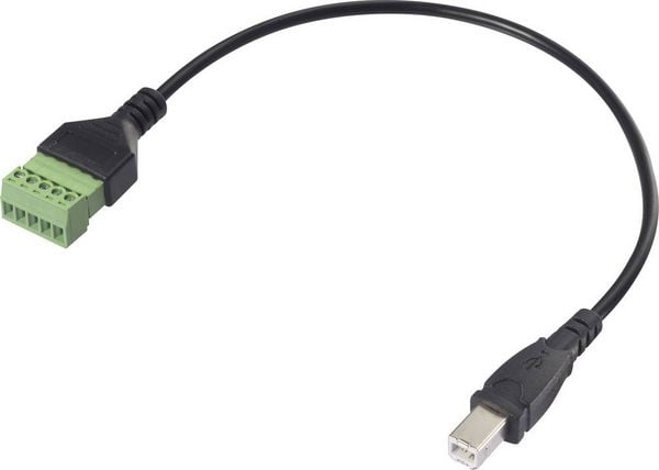 Produktbild: Renkforce USB 2.0 Adapterkabel [1x USB 2.0 Stecker B - 1x Klemmanschluss] RF-6443964 30 cm PVC-Mantel