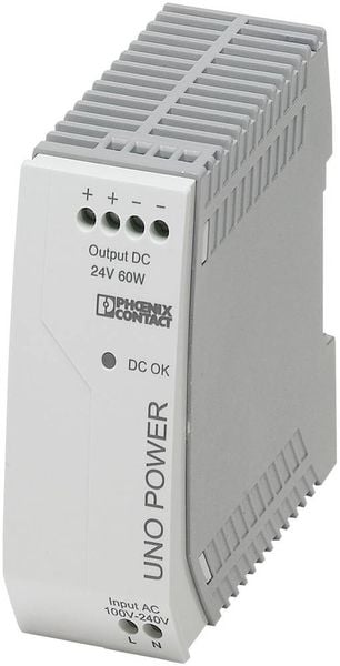 Phoenix Contact UNO-PS/1AC/24DC/60W Hutschienen-Netzteil (DIN-Rail) 24 V/DC 2.5 A 60 W Anzahl Ausgänge:1 x Inhalt 1 St.