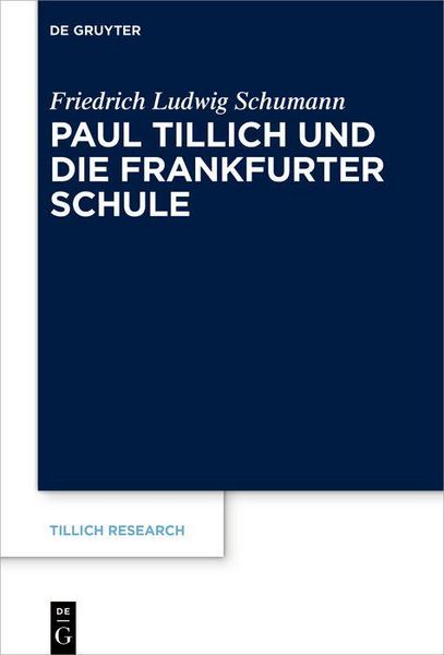 Produktbild: Paul Tillich und die Frankfurter Schule