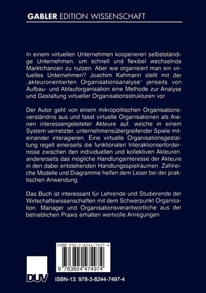 Produktbild: Akteurorientierte Organisationsanalyse