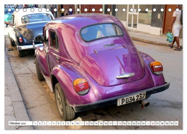 Produktbild: RENAULT 4CV - Frankreichs K&auml;fer auf Kuba (Tischkalender 2025 DIN A5 quer), CALVENDO Monatskalender