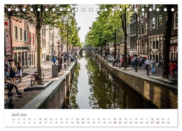 Produktbild: Amsterdam - Wasserstra&szlig;en und Grachten (Tischkalender 2026 DIN A5 quer), CALVENDO Monatskalender