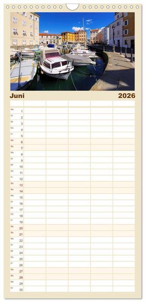 Produktbild: Familienplaner 2026 - Friaul-Julisch Venetien - zwischen Alpen und Adria mit 5 Spalten (Wandkalender, 21 x 45 cm) CALVENDO