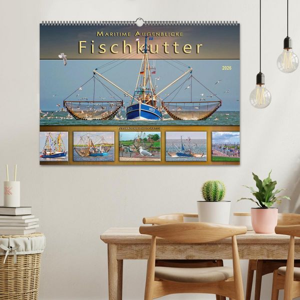 Produktbild: Maritime Augenblicke - Fischkutter (Wandkalender 2026 DIN A2 quer), CALVENDO Monatskalender