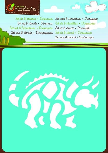 Produktbild: Mandarin 6 Schablonen Dinosaurier