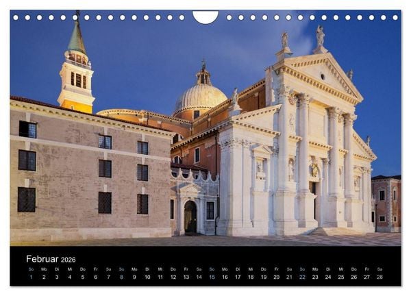 Produktbild: Venedig bei Nacht 2026 (Wandkalender 2026 DIN A4 quer), CALVENDO Monatskalender