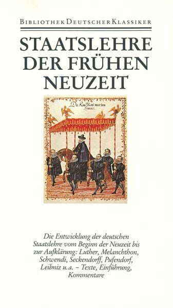 Produktbild: Staatslehre der fr&uuml;hen Neuzeit