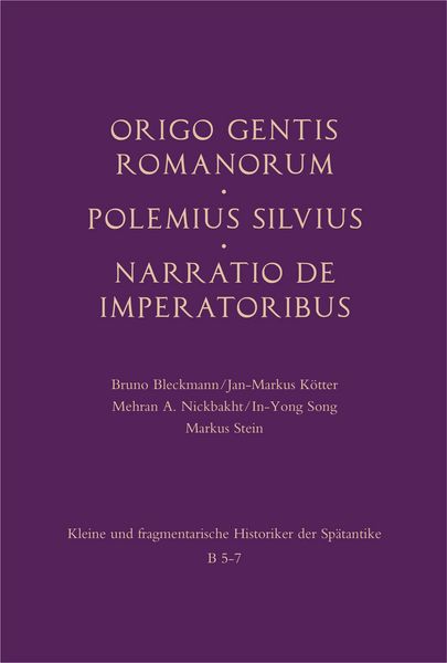 Produktbild: Origo gentis Romanorum &ndash; Polemius Silvius &ndash; Narratio de imperatoribus