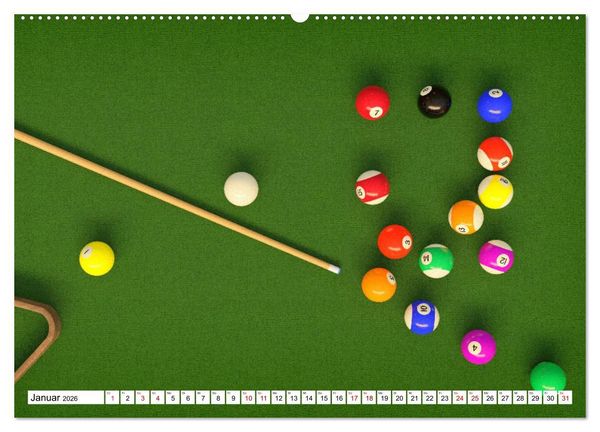 Produktbild: Indoor Aktivit&auml;ten. Billard, Darts und Bowling. Impressionen (hochwertiger Premium Wandkalender 2026 DIN A2 quer), Kunstdruck in Hochglanz