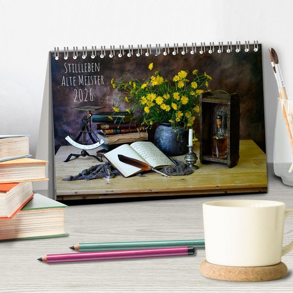 Produktbild: Stillleben Alte Meister (Tischkalender 2026 DIN A5 quer), CALVENDO Monatskalender