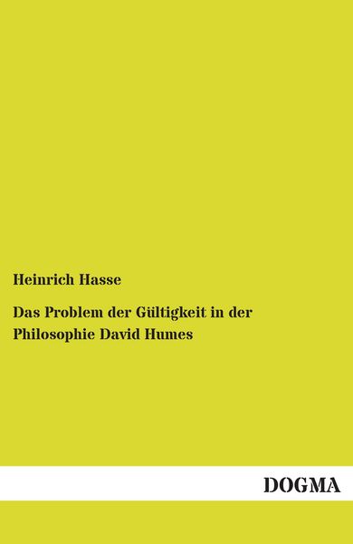 Produktbild: Das Problem der G&uuml;ltigkeit in der Philosophie David Humes