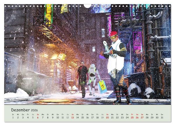 Produktbild: Science Fiction Cyberpunk (Wandkalender 2026 DIN A3 quer), CALVENDO Monatskalender
