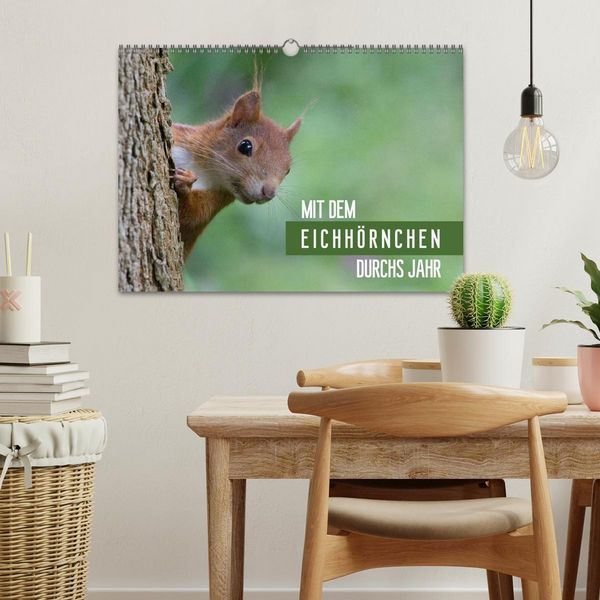 Produktbild: Mit dem Eichh&ouml;rnchen durchs Jahr (Wandkalender 2026 DIN A3 quer), CALVENDO Monatskalender
