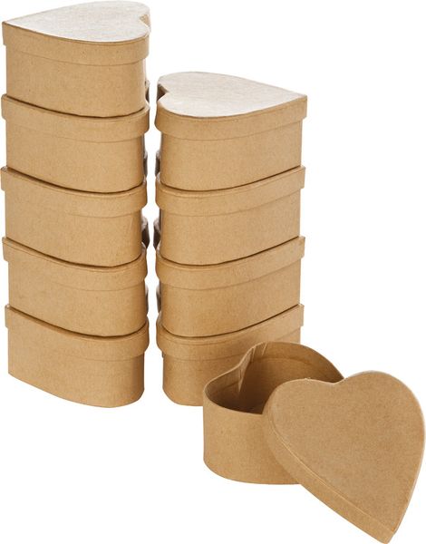 Produktbild: FOLIA® Mini-Kartonboxen, natur Herz 80 x 4 x 75 mm