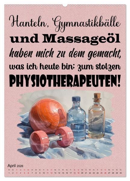 Produktbild: Physiospr&uuml;che (Wandkalender 2026 DIN A2 hoch), CALVENDO Monatskalender