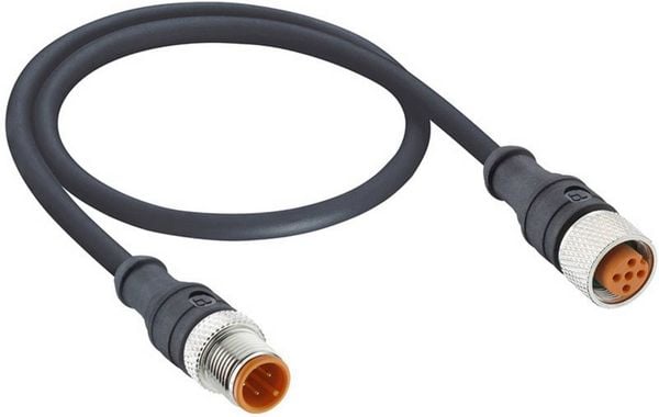 Produktbild: Lutronic 1092 Sensor-/Aktor-Anschlussleitung M12 Stecker, gerade 0.60 m Polzahl Sensoren: 4 1 St.