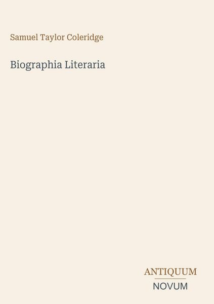 Produktbild: Biographia Literaria