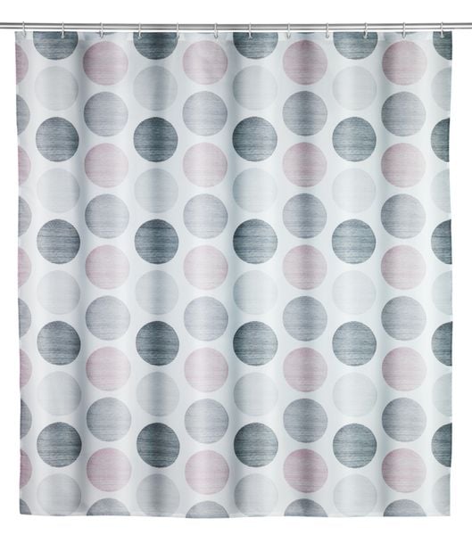 Duschvorhang Mod. Pastell Dots, 180 x 200 cm, Textil (100 % recyceltes Polyester)