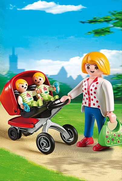 Produktbild: PLAYMOBIL&reg; 5573 - Zwillingskinderwagen