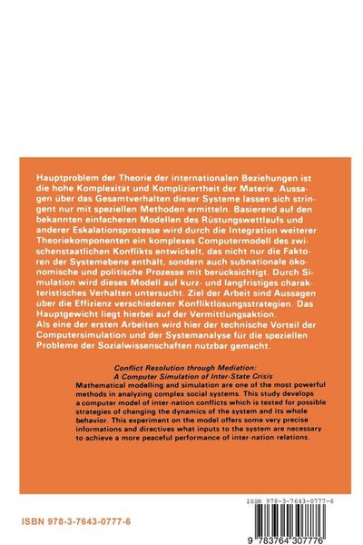 Produktbild: Konfliktl&ouml;sung durch Vermittlung: Computersimulation zwischenstaatlicher Krisen