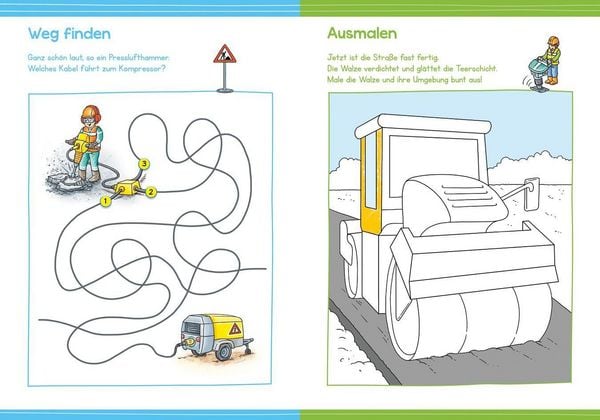 Produktbild: Malen und R&auml;tseln f&uuml;r Kindergartenkinder. Baustelle