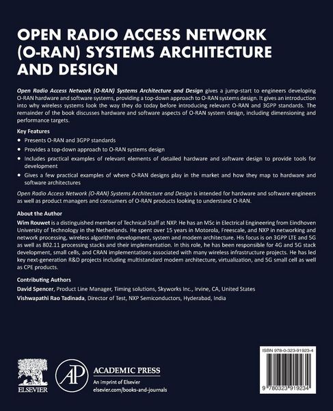 Produktbild: Open Radio Access Network (O-RAN) Systems Architecture and Design