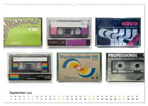 Produktbild: Audio Tapes (Wandkalender 2026 DIN A2 quer), CALVENDO Monatskalender