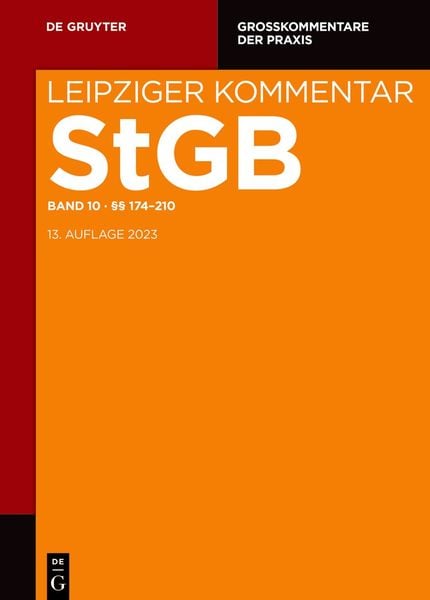 Produktbild: Strafgesetzbuch. Leipziger Kommentar / &sect;&sect; 174-210