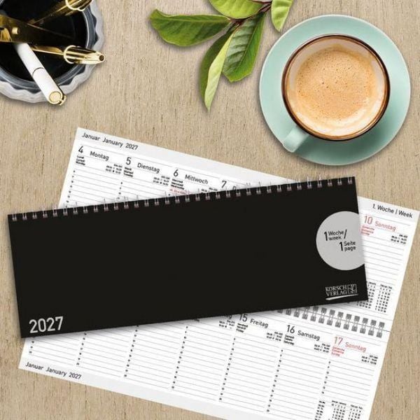 Produktbild: Tischquerkalender Classic Colourlux schwarz 2027
