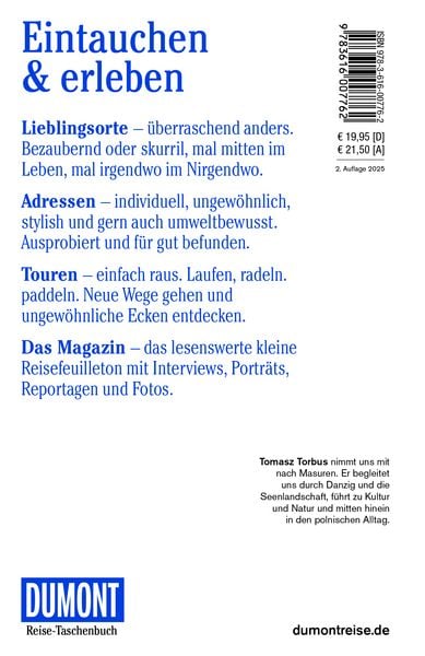 Produktbild: DUMONT Reise-Taschenbuch Reisef&uuml;hrer Masuren, Danzig, Marienburg