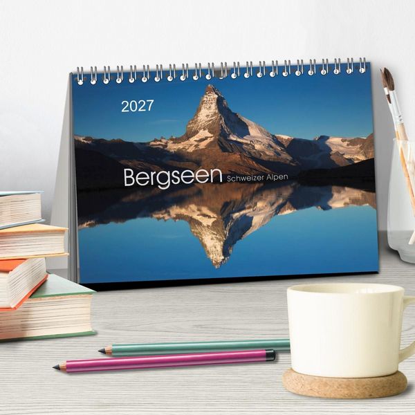 Produktbild: BERGSEEN Schweizer Alpen (Tischkalender 2027 DIN A5 quer), CALVENDO Monatskalender