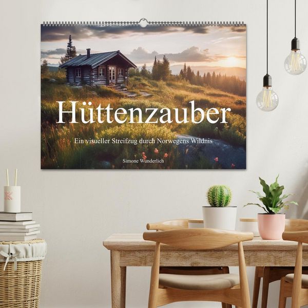 Produktbild: H&uuml;ttenzauber - Ein visueller Streifzug durch Norwegens Wildnis (Wandkalender 2026 DIN A2 quer), CALVENDO Monatskalender