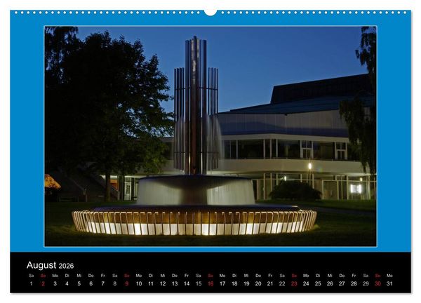 Produktbild: Schweinfurt bei Nacht verzaubernd und bunt (Wandkalender 2026 DIN A2 quer), CALVENDO Monatskalender