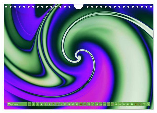 Produktbild: Lineare Strahlkraft - Wellen, Digitale Kunst (Wandkalender 2026 DIN A4 quer), CALVENDO Monatskalender