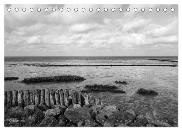 Produktbild: 54&deg;54'57"N 8&deg;19'51"E SYLT (Tischkalender 2026 DIN A5 quer), CALVENDO Monatskalender