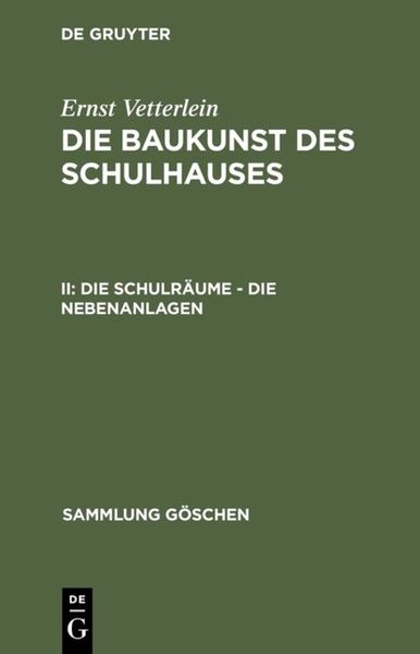 Produktbild: Die Schulr&auml;ume &ndash; die Nebenanlagen