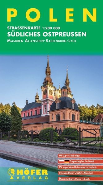 Produktbild: H&ouml;fer Stra&szlig;enkarte PL 010 Polen - S&uuml;dliches Ostpreussen 1:200.000