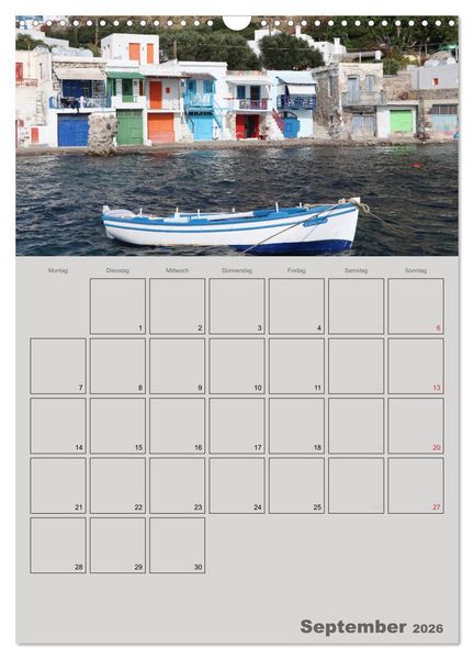 Produktbild: Kykladen, Perlen der &Auml;g&auml;is (Wandkalender 2026 DIN A3 hoch), CALVENDO Monatskalender