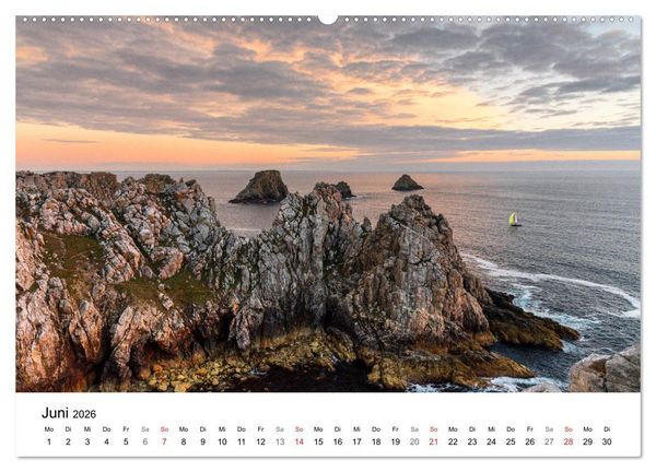 Produktbild: K&uuml;sten der Normandie und der Bretagne (Wandkalender 2026 DIN A2 quer), CALVENDO Monatskalender