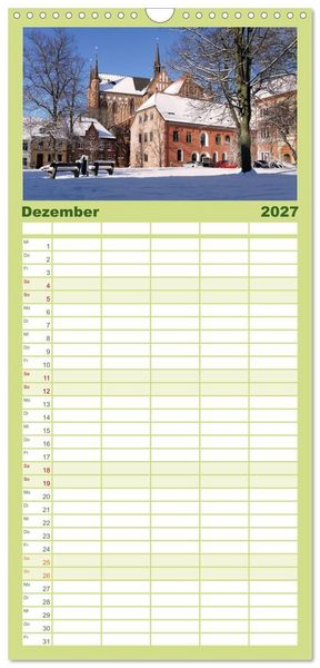 Produktbild: Familienplaner 2027 - Unser sch&ouml;nes Wismar mit 5 Spalten (Wandkalender, 21 x 45 cm) CALVENDO