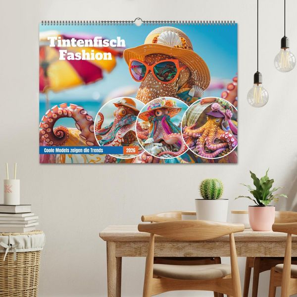 Produktbild: Tintenfisch Fashion. Coole Models zeigen die Trends (Wandkalender 2026 DIN A2 quer), CALVENDO Monatskalender