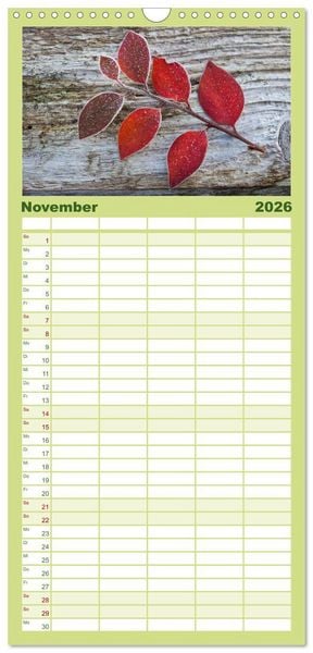 Produktbild: Familienplaner 2026 - Mein Jahr im Landhausgarten mit 5 Spalten (Wandkalender, 21 x 45 cm) CALVENDO