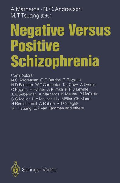 Produktbild: Negative Versus Positive Schizophrenia