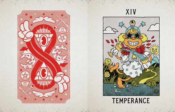 Produktbild: Mystical Medleys: A Vintage Cartoon Tarot Poster Book