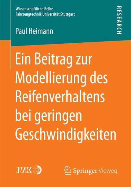 Produktbild: Ein Beitrag zur Modellierung des Reifenverhaltens bei geringen Geschwindigkeiten
