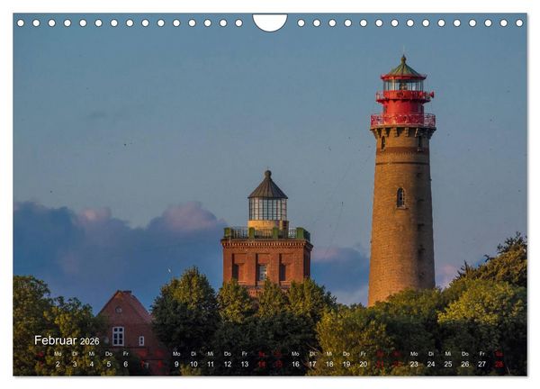 Produktbild: Die sch&ouml;nsten Leuchtt&uuml;rme - Deutsche Ostsee (Wandkalender 2026 DIN A4 quer), CALVENDO Monatskalender