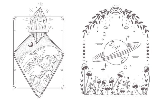 Produktbild: Inspiration Tarot – 50 mystische Motive zum Ausmalen für mehr Durchblick im Alltag